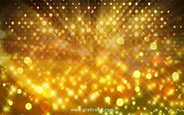 Golden Background with shiny stars and lights free