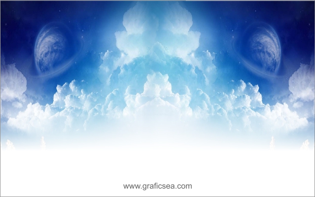 Blue Sky Art Clouds Background Free Download