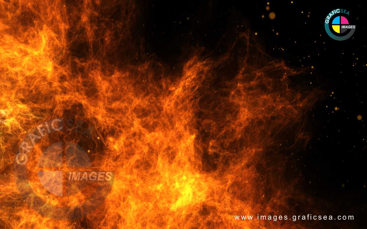 Big Fire Particles Desktop Wallpaper Free Download