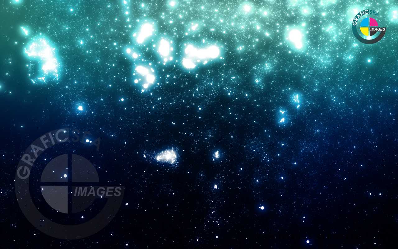 Blue Green Back with Light Particles Wallpaper Free Download