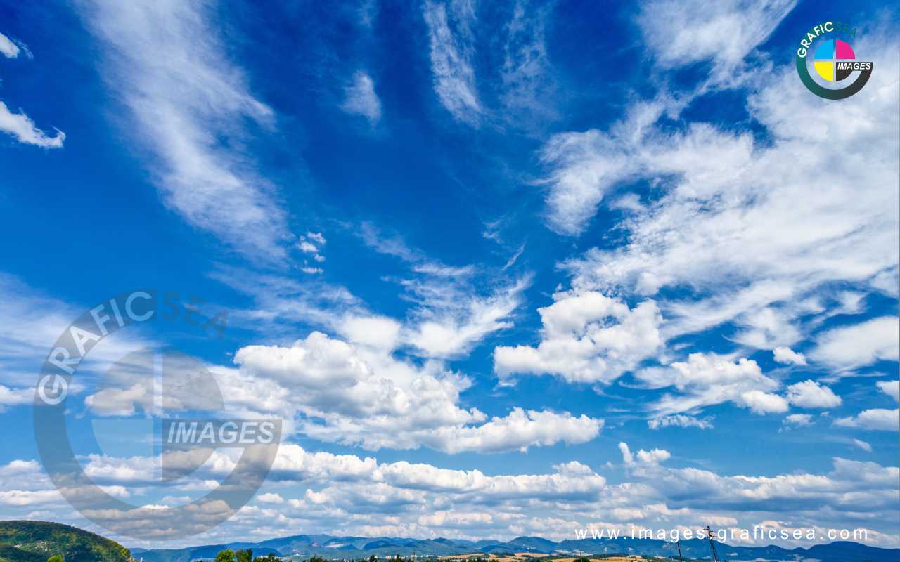 Blue Sky and Clouds Desktop Background Image Free Download
