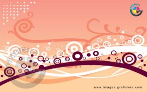 Floral Rings Style Brown CDR Wallpaper