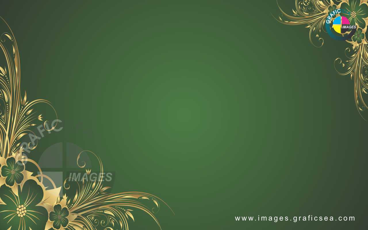 Golden Ornaments Luxury Green CDR Wallpaper Free Download