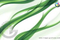 Green 3D wave lines Corporate Printing Wallpaper