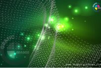 Green Abstract Wavy Elements CDR Wallpaper