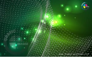 Green Abstract Wavy Elements CDR Wallpaper