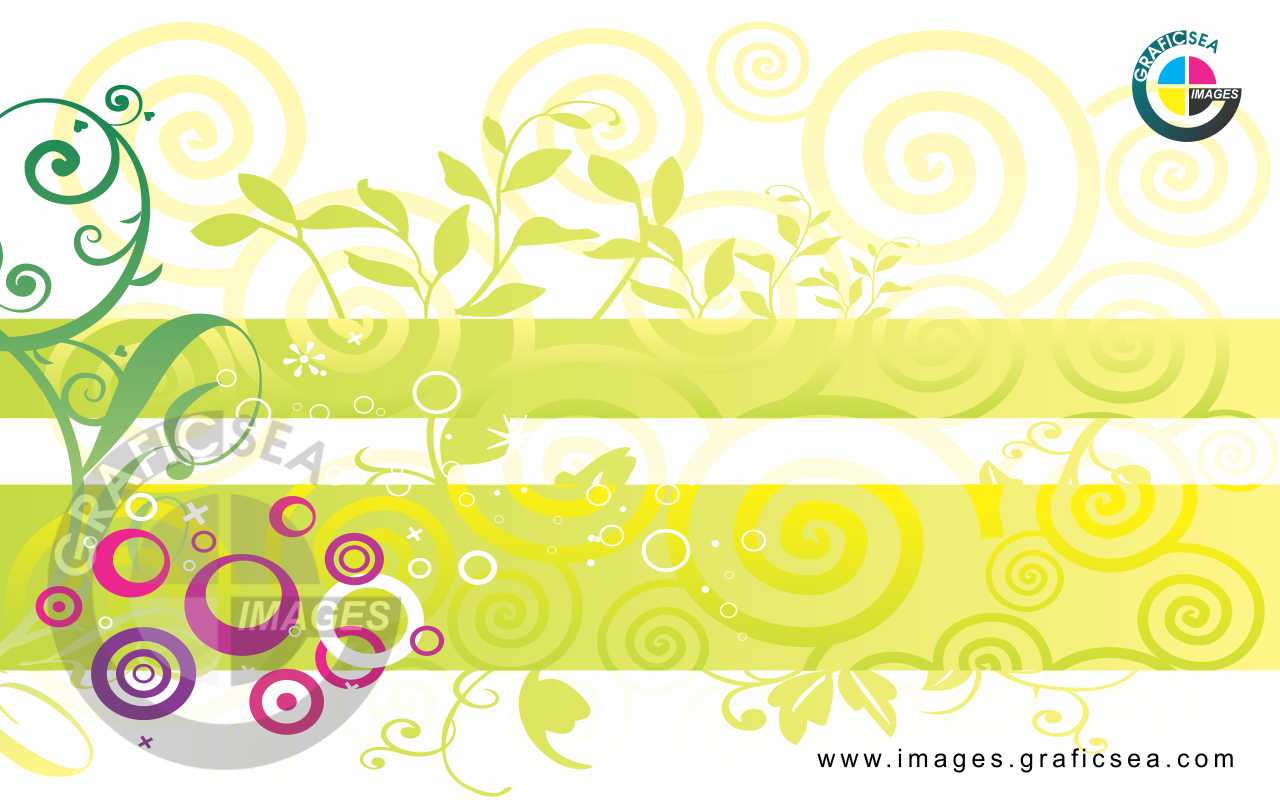 Light Green Flower Wall Frame CDR Wallpaper Free Download