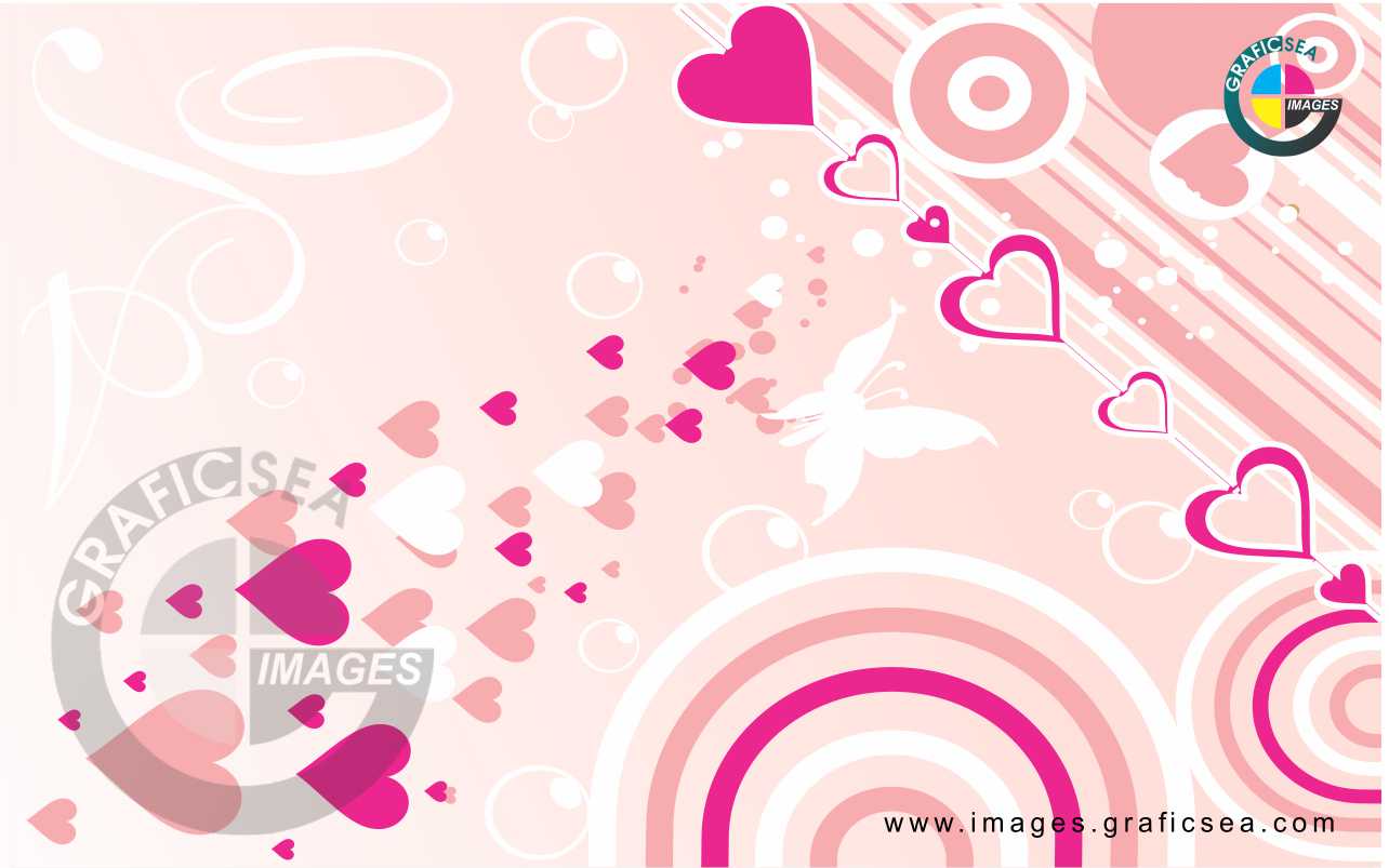 Love Heart Gift Paper CDR Wallpaper Free Download