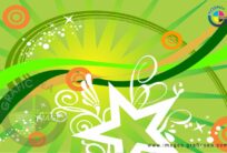 Musical Art Green Wave Back CDR Wallpaper