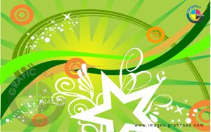 Musical Art Green Wave Back CDR Wallpaper