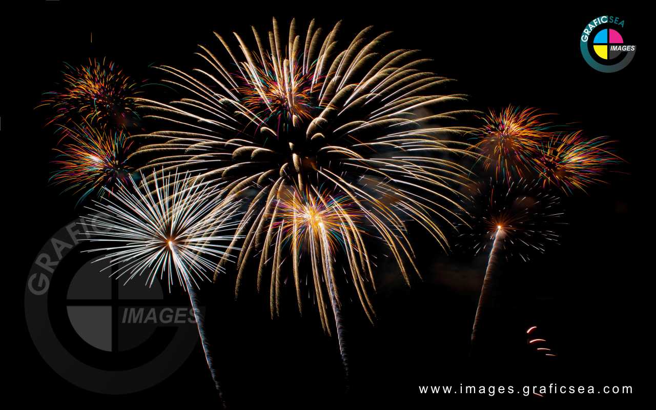 Night Fireworks Celebration Wallpaper
