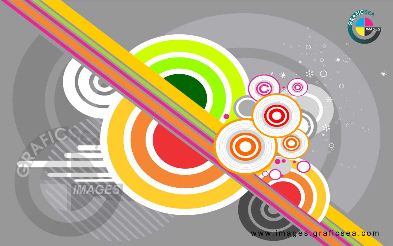 Rainbow Color with Gray Back CDR Wallpaper Free Download