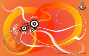 Shine Orange Music Art Back CDR Wallpaper