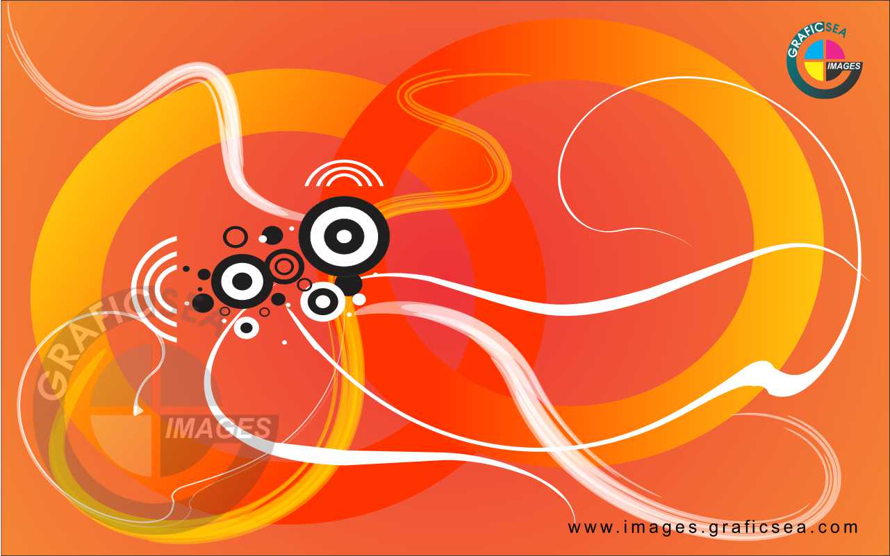 Shine Orange Music Art Back CDR Wallpaper Free Download