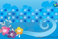 Sky Blue and Color Flower CDR Wallpaper