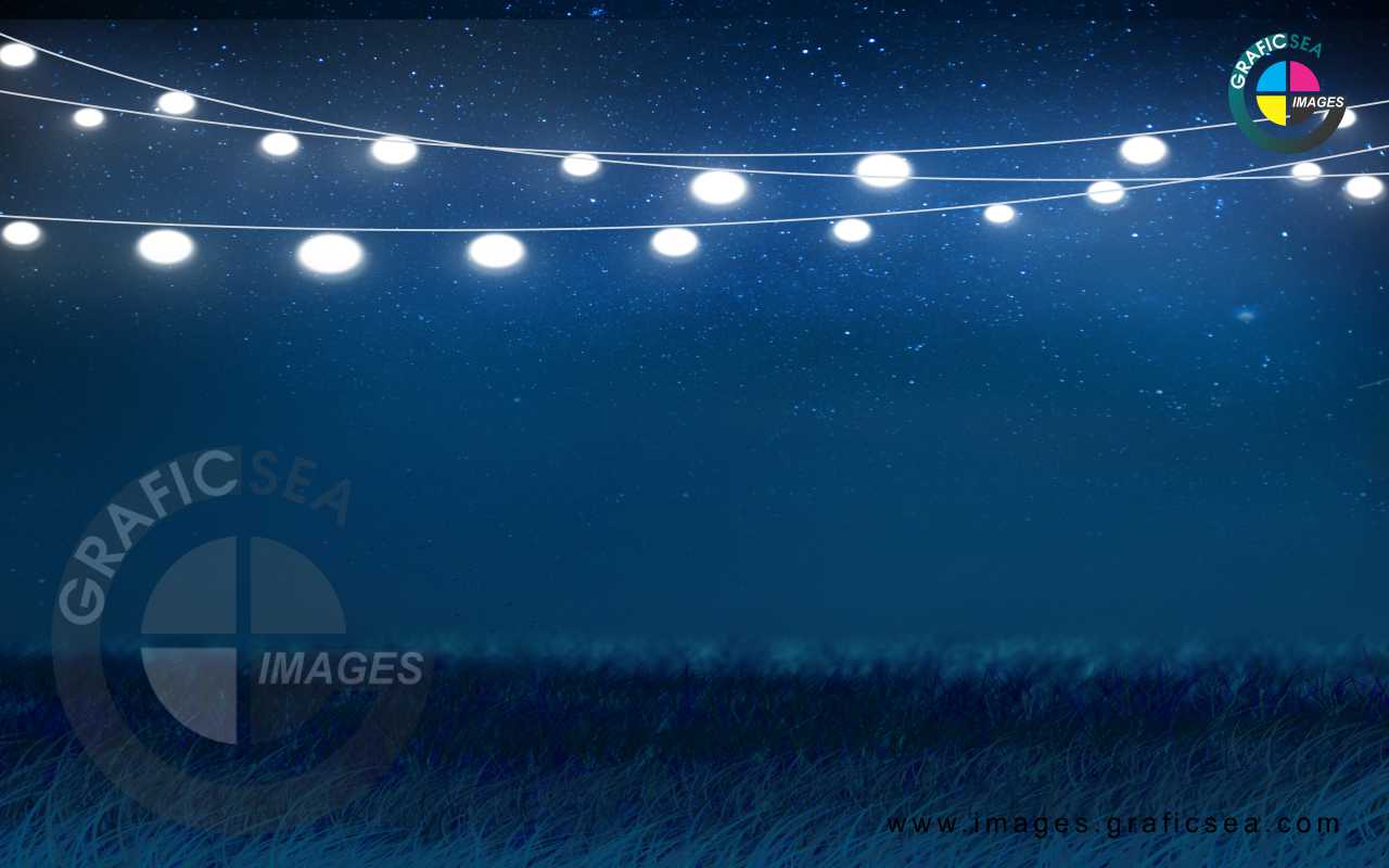 White Blub light and Blue Background Image